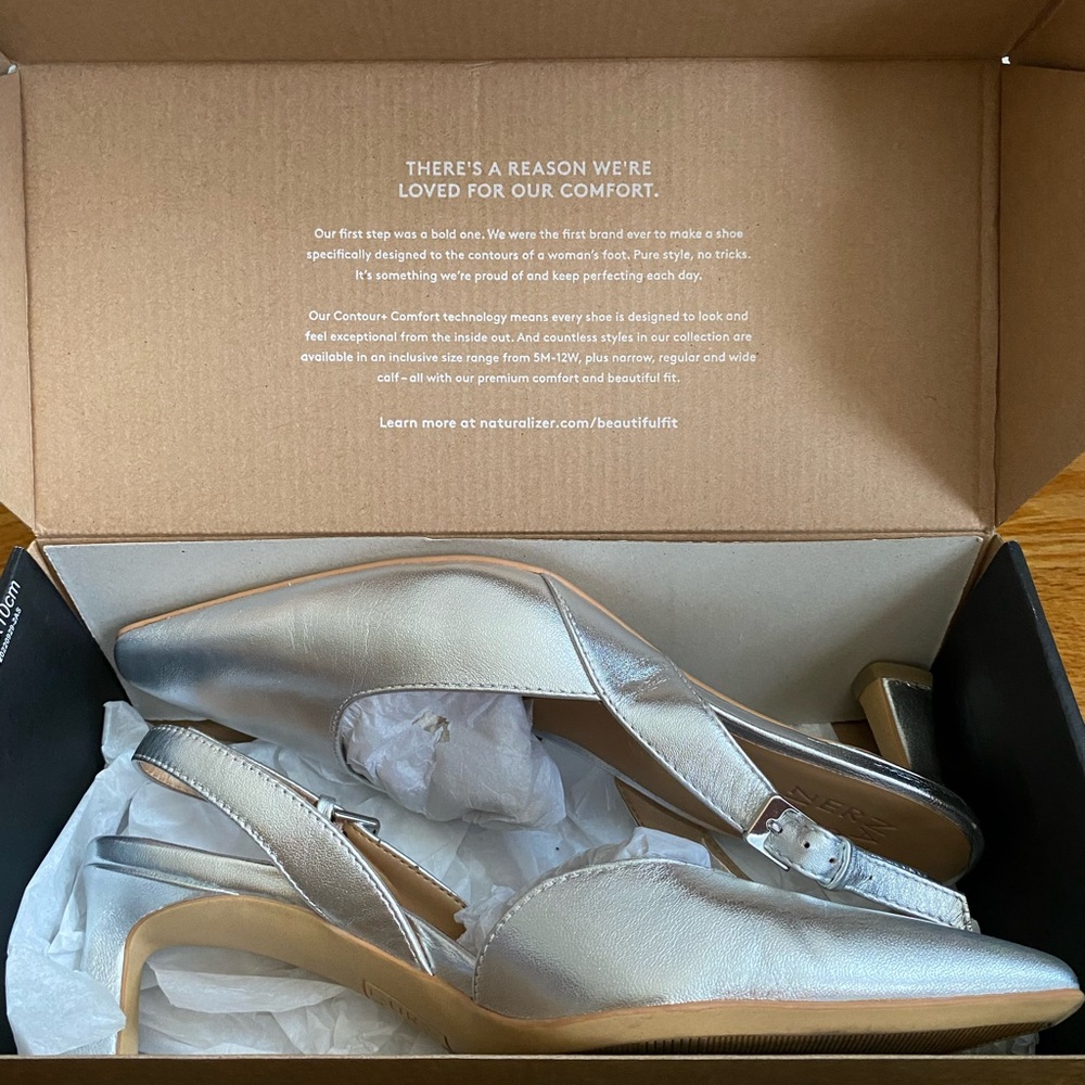 Naturalizer Women's Metallic Silver Heels